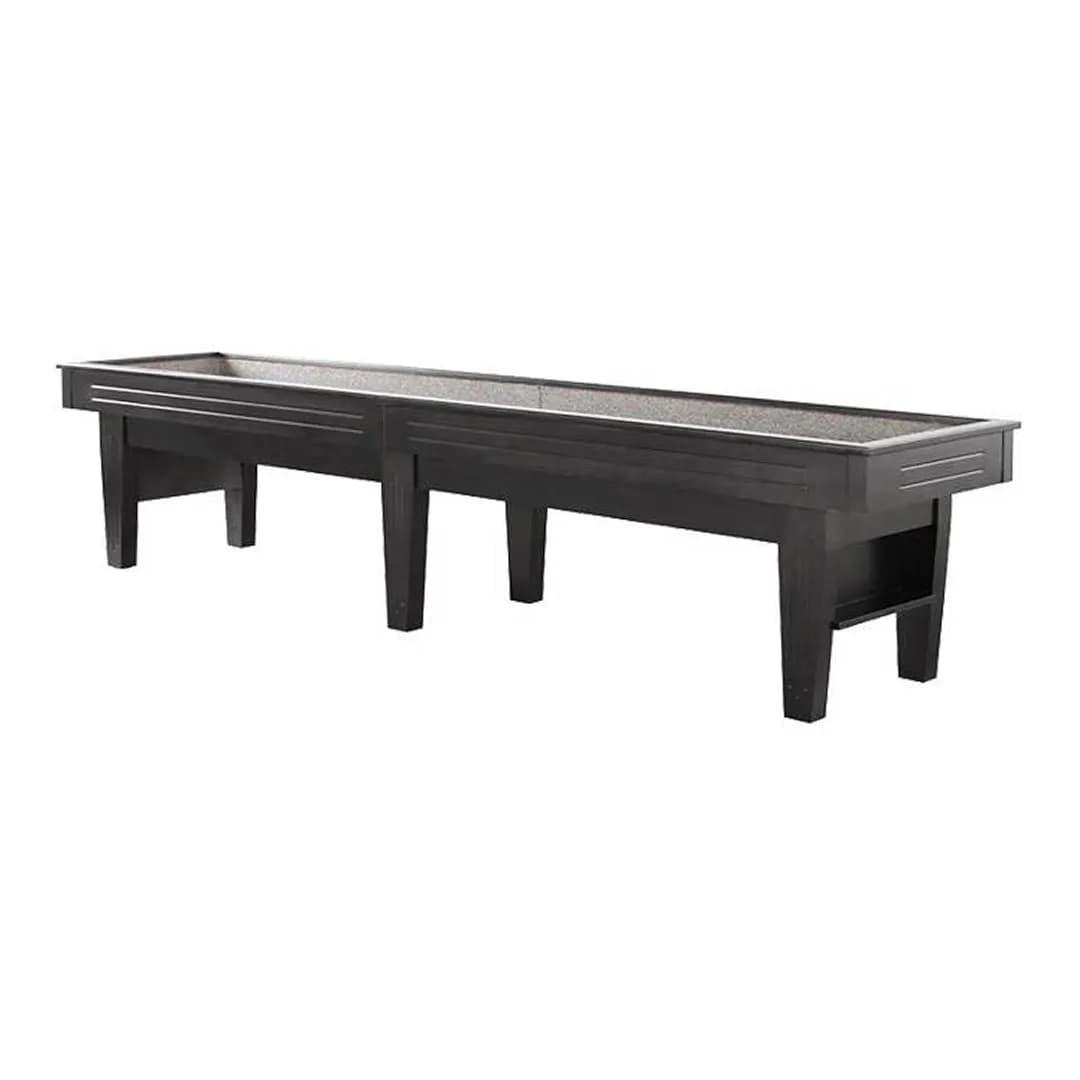 12-ft Black Finish Shuffleboard — commercial gaming tables supplied nationwide
