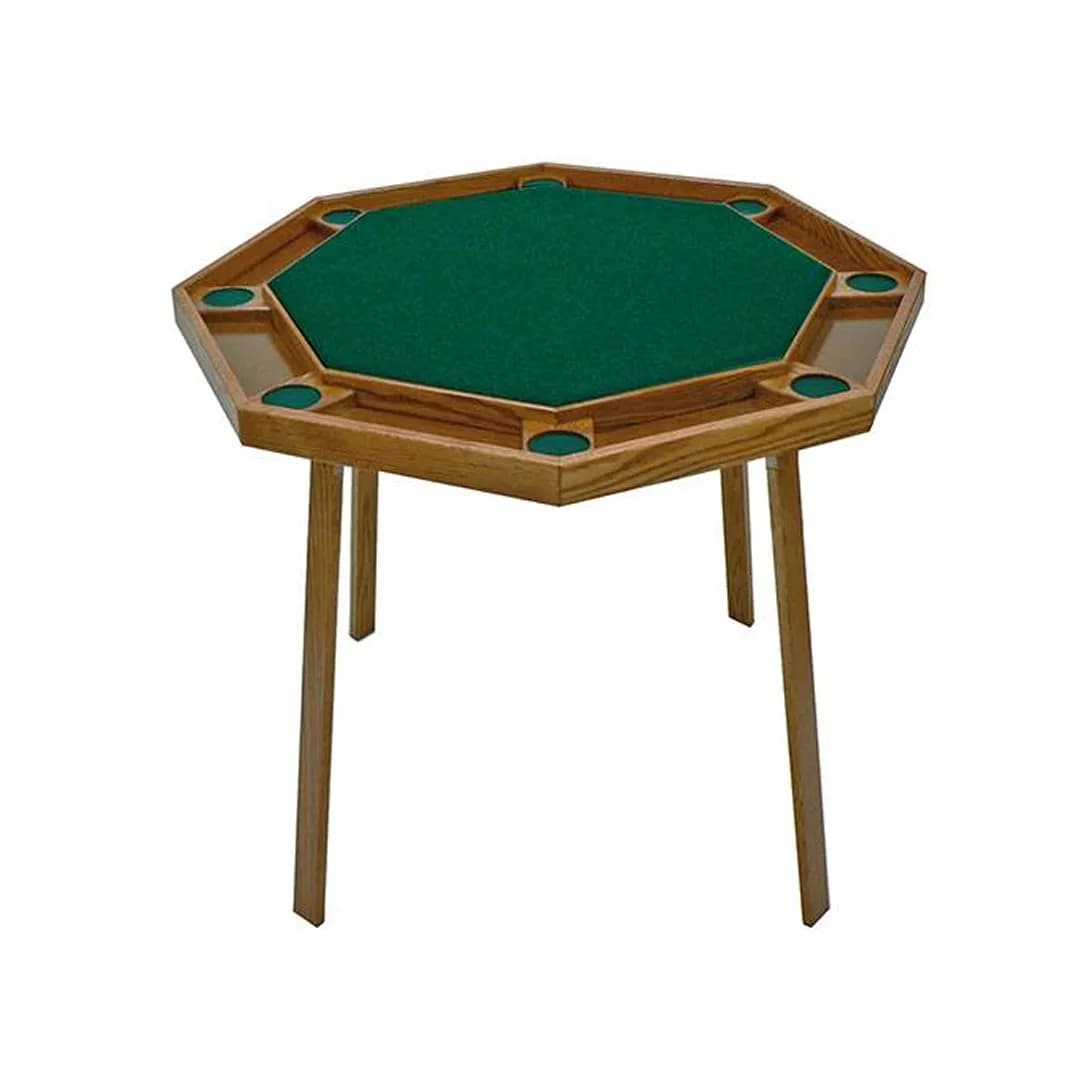 42" Folding Spanish Oak Poker Table — commercial game-room equipment, US-wide supply and service