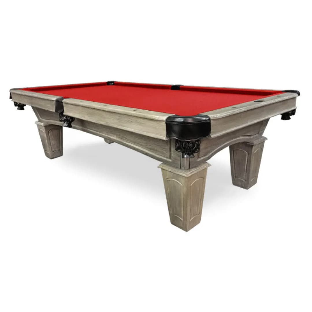 7–9-ft Barnwood Grey Hardwood Pool Table — commercial game-room equipment, US-wide supply and service