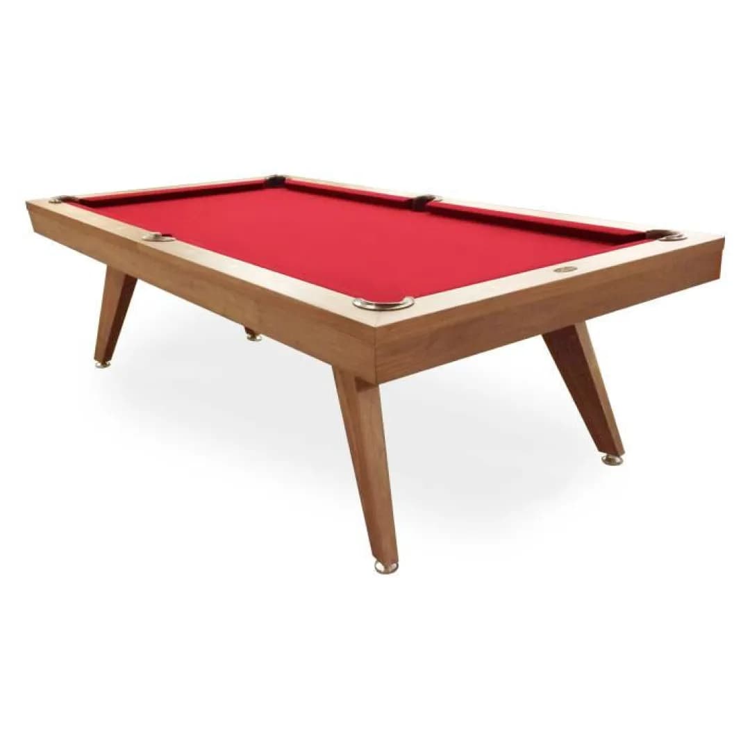 8-ft Mid-Century Walnut Pool Table — commercial game-room equipment, US-wide supply and service