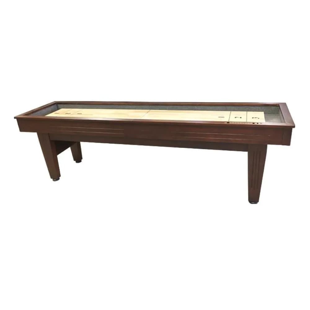 9-ft Walnut Finish Shuffleboard — commercial gaming tables supplied nationwide