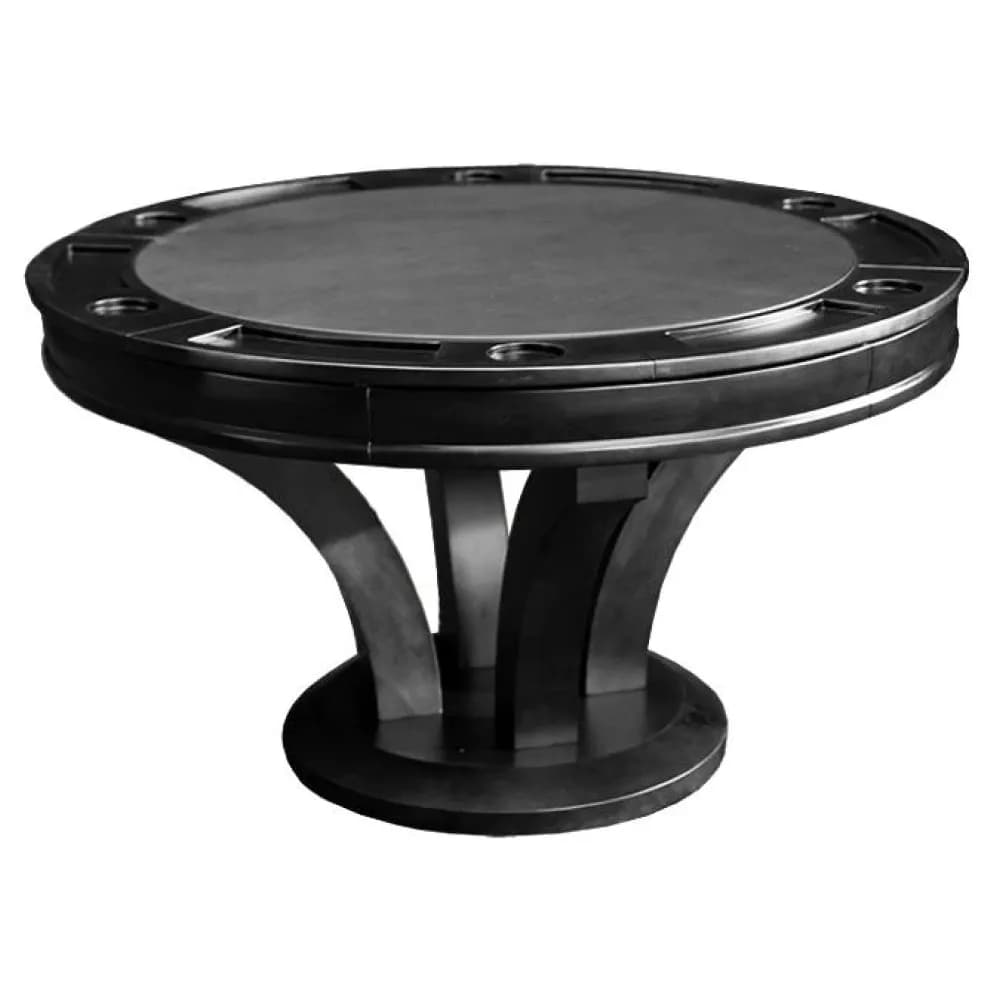 Black Finish Modern Hardwood Poker Table — commercial game-room equipment, US-wide supply and service