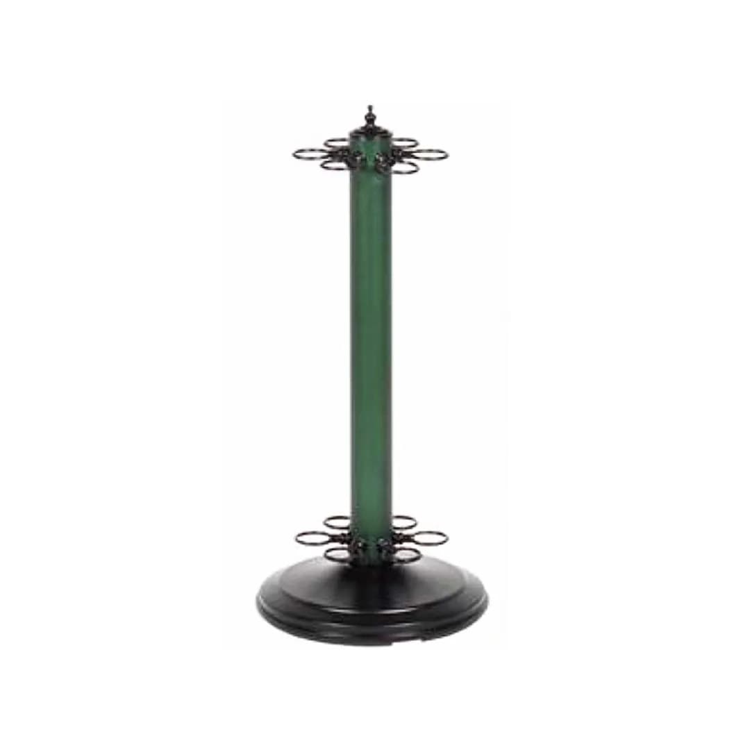 Metal Pool Cue Stand, Green & Black — commercial game-room equipment, US-wide supply and service