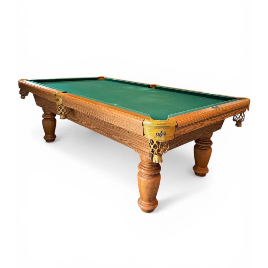 Preowned 8-ft Honey Solid Oak Pool Table — commercial gaming tables supplied nationwide