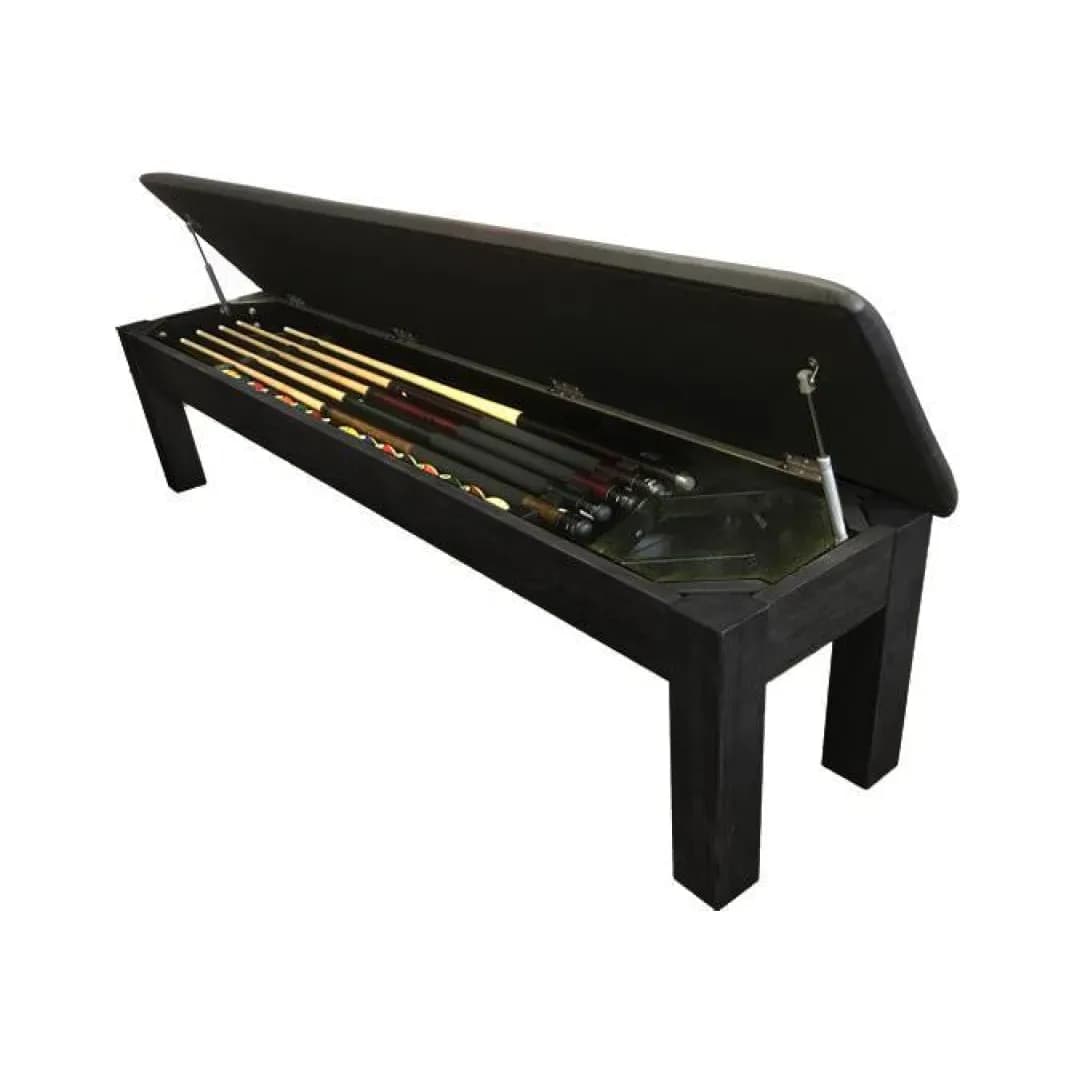 Storage Bench — Black — commercial game-room equipment, US-wide supply and service