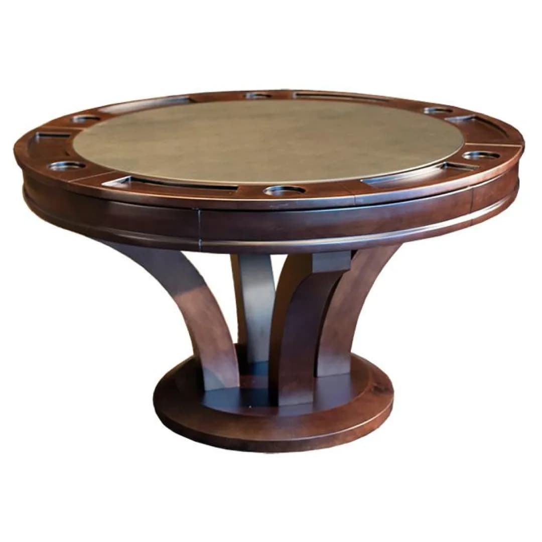 Walnut Finish Modern Hardwood Poker Table — commercial gaming tables supplied nationwide