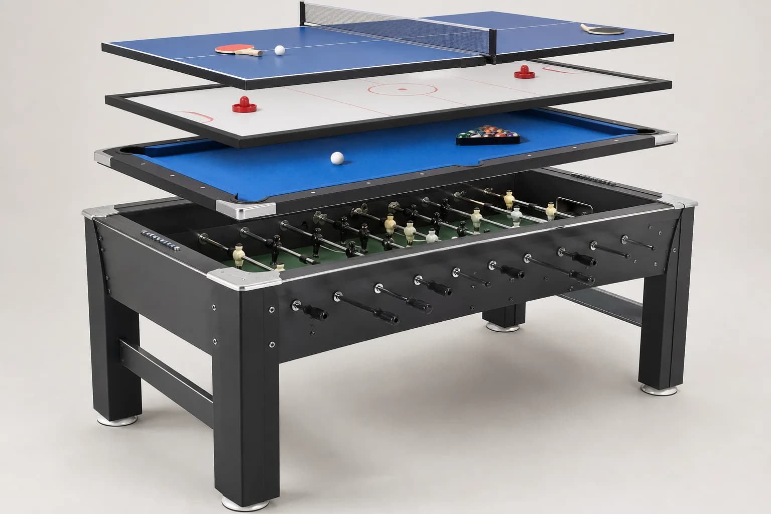 Commercial multi-game tables for bars, venues and game rooms — supplied and serviced nationwide by Game Tables