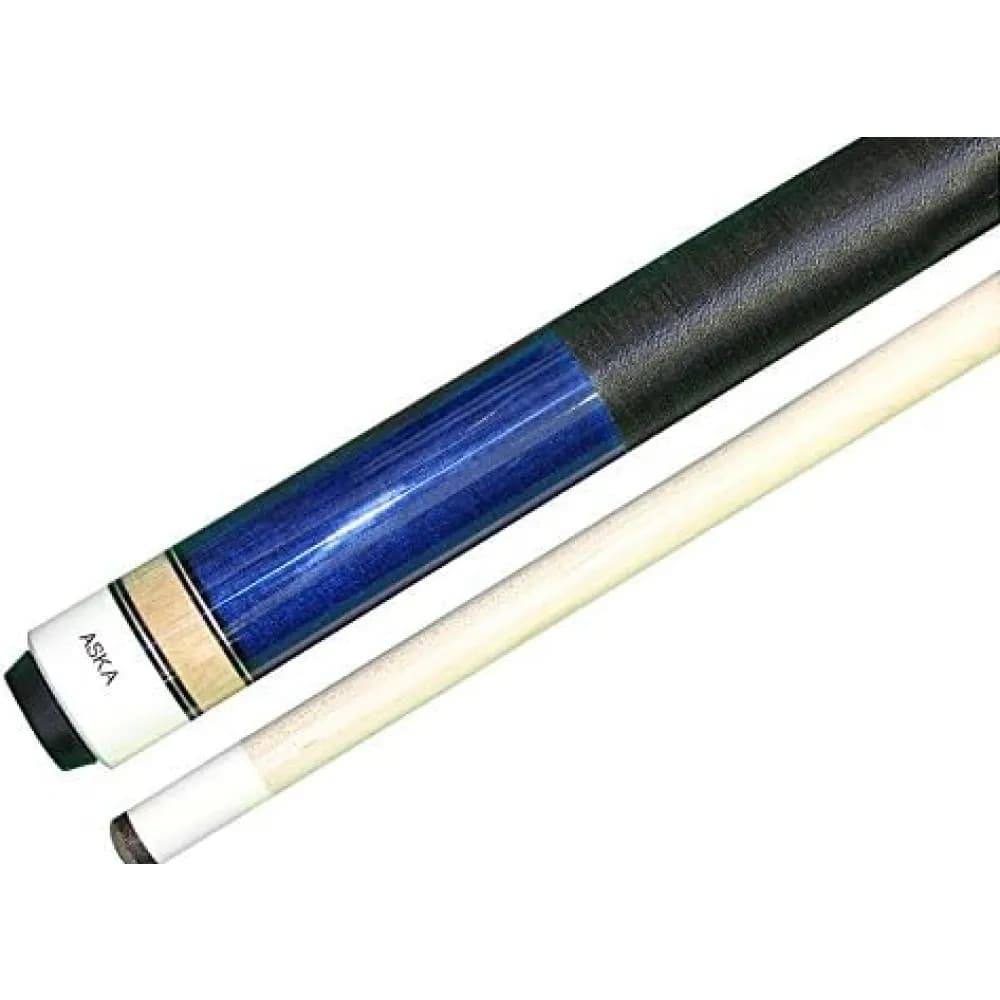 2-Piece Pool Cue, 58", Canadian Maple, 13mm Tip — Blue — commercial game-room equipment, US-wide supply and service