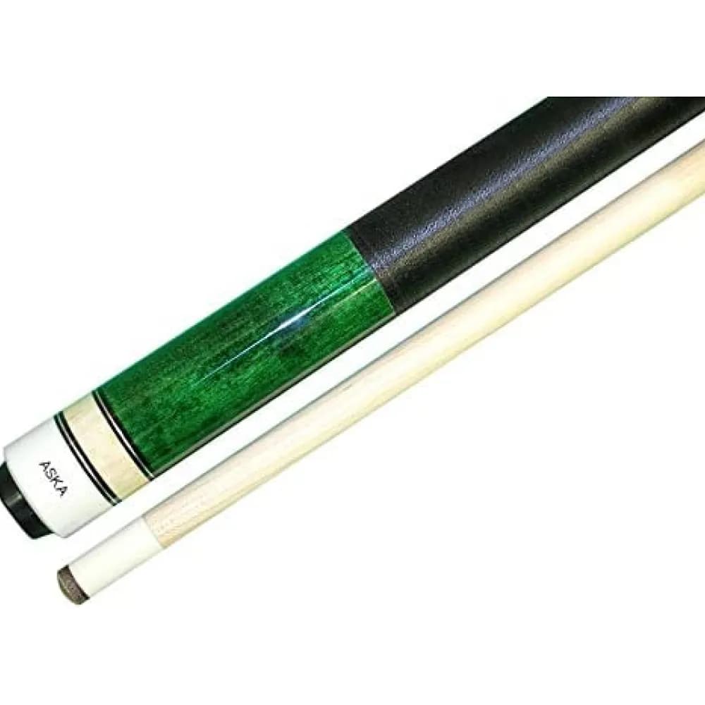 2-Piece Pool Cue, 58", Canadian Maple, 13mm Tip — Green — commercial game-room equipment, US-wide supply and service