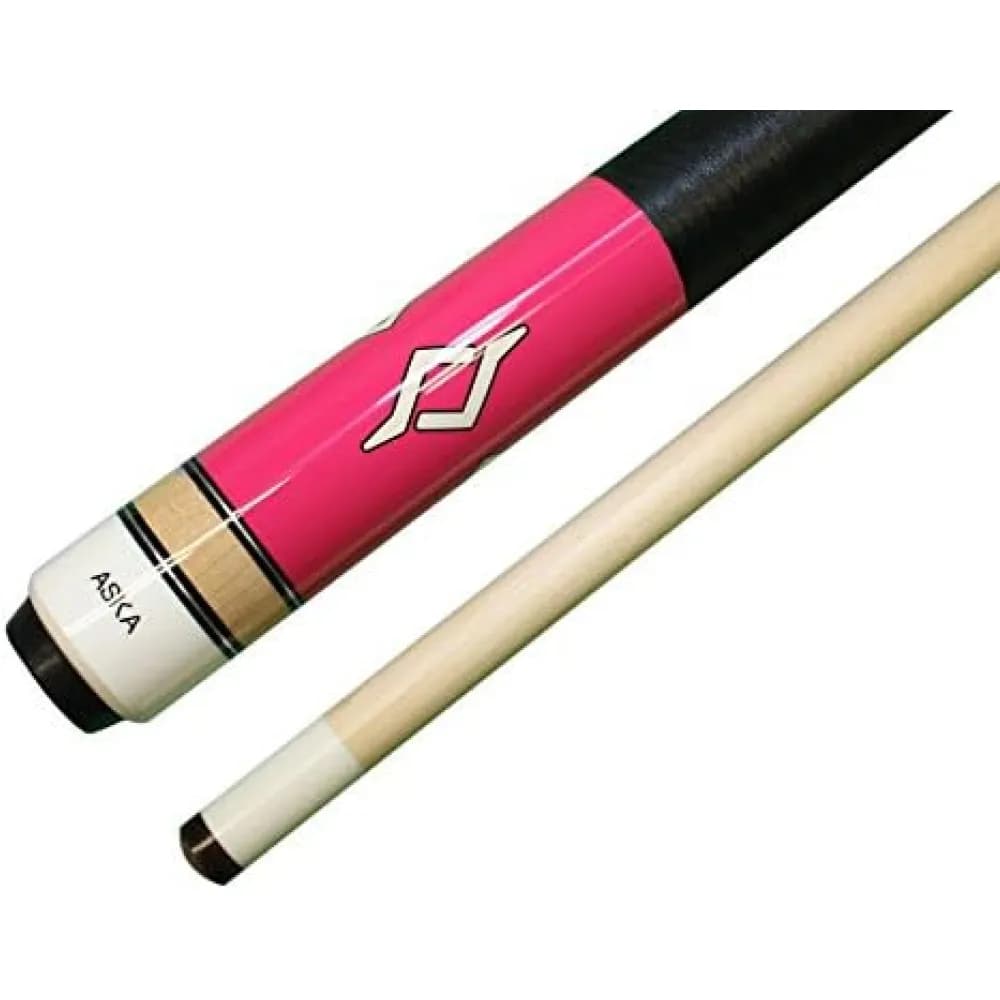 2-Piece Pool Cue, 58", Canadian Maple, 13mm Tip — Pink/Decal — commercial game-room equipment, US-wide supply and service