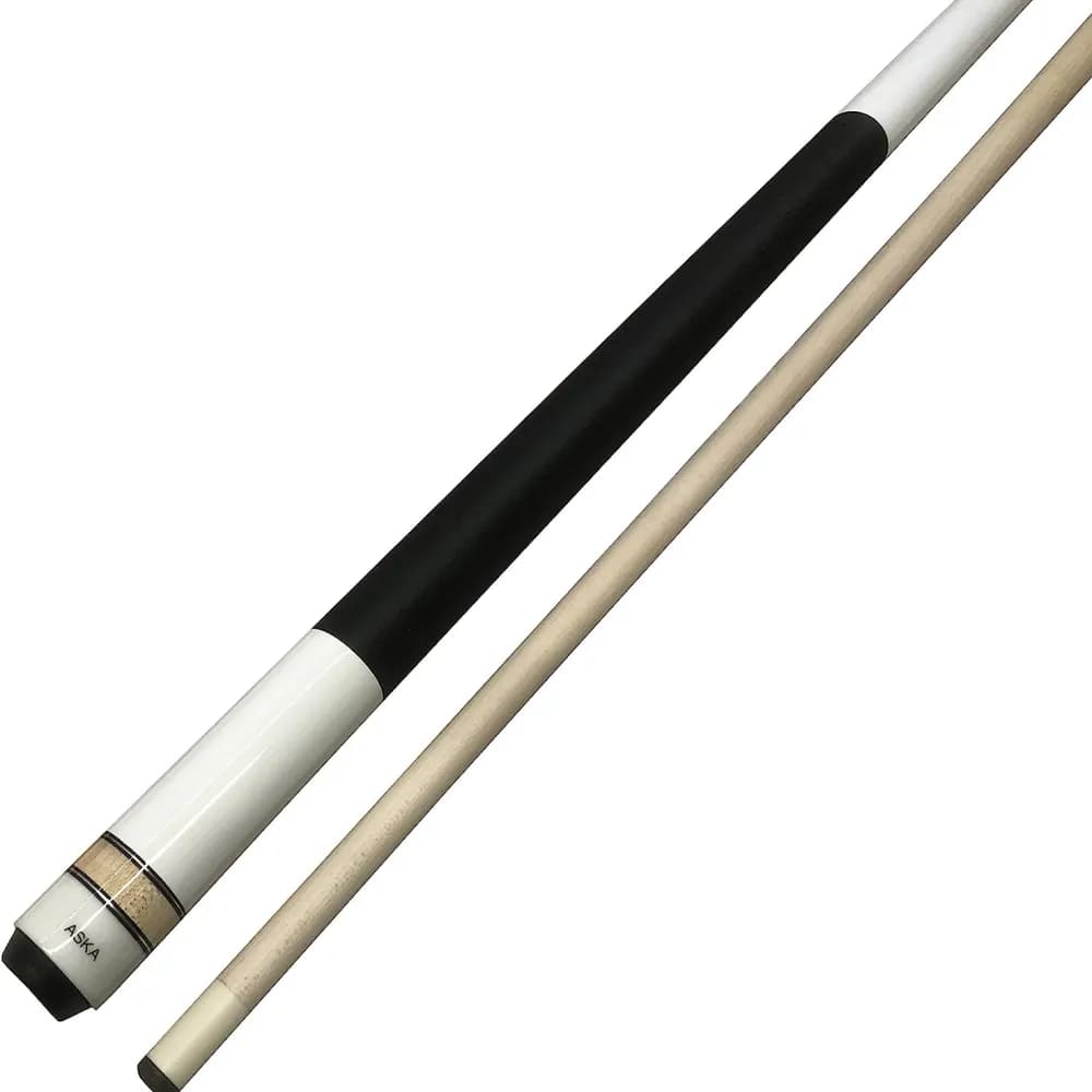 2-Piece Pool Cue, 58", Canadian Maple, 13mm Tip — White — commercial game-room equipment, US-wide supply and service