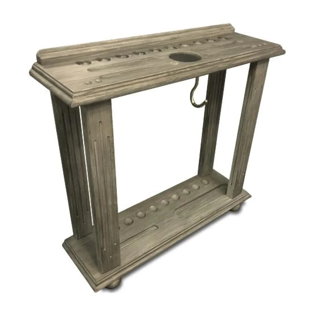 Barnwood Grey Billiard Pool or Snooker Cue Floor Rack — commercial gaming tables supplied nationwide