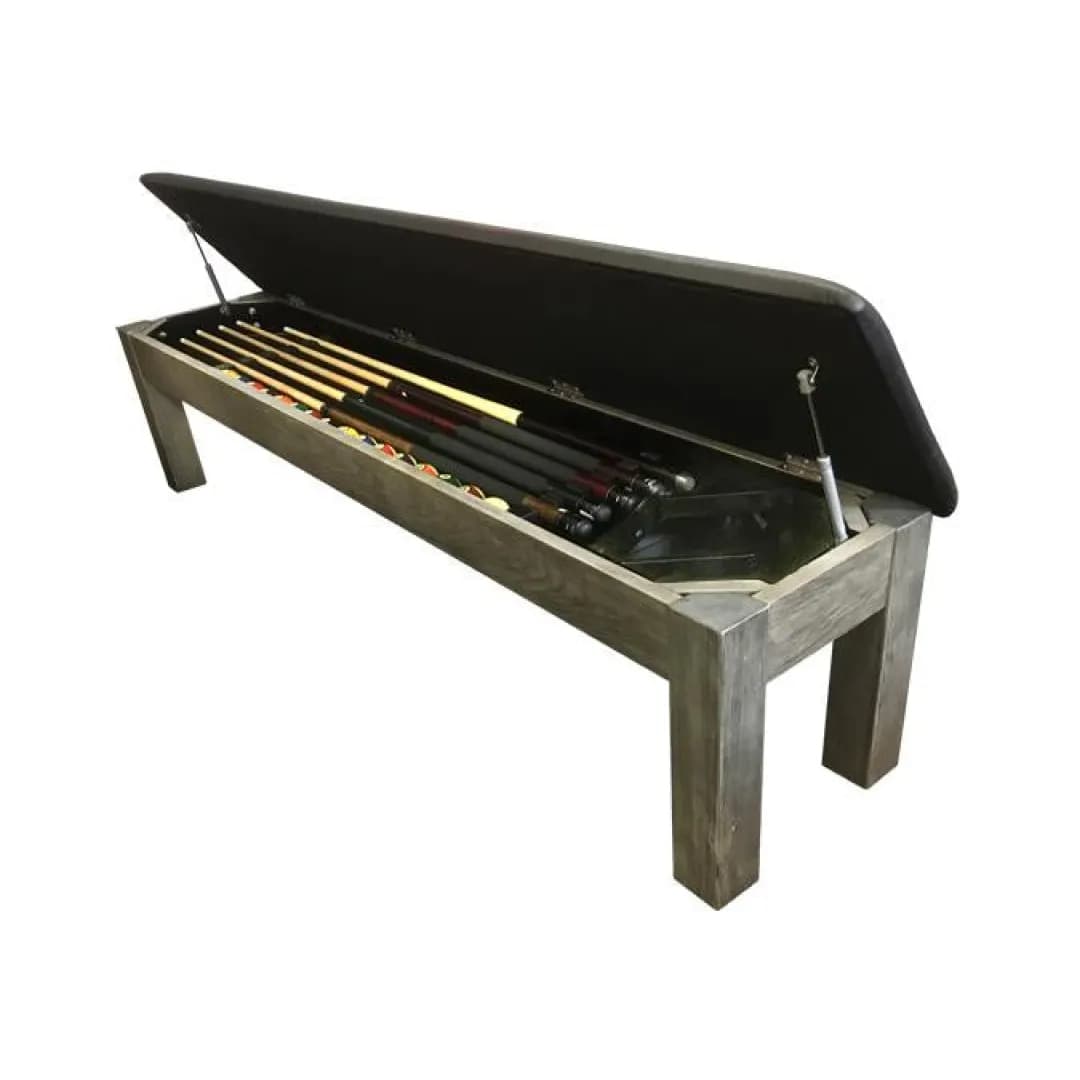 Storage Bench — Barnwood Grey — commercial game-room equipment, US-wide supply and service